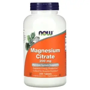 NOW Foods, Citrate de magnésium, 200 mg, 250 comprimés