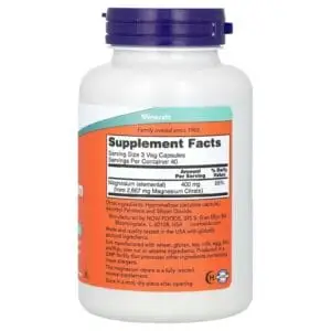 82 NOW Foods Citrate de Magnésium 400mg